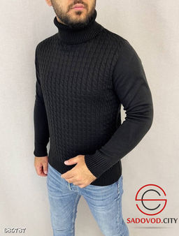 Свитер мужской с воротником стойка