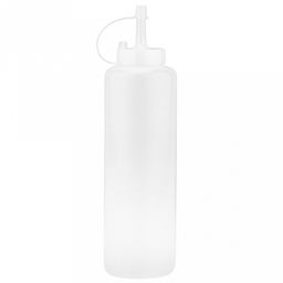 Бутылка для масла и соуса пластмассовая 470мл, д6см h22см, цветная пластмассовая крышка с колпачком в ассортименте: белый, желтый, салатовый, красный, сиреневый, бирюзовый (Китай) - Домашняя мода фото 6