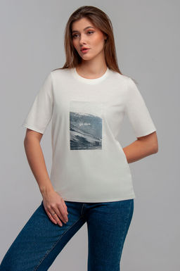 Арт. 31110 Футболка женская 44-52 (5 шт) Цвет:молочный - Калинка фото 13