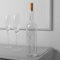 Гирлянда «Нить» 2 м роса с пробкой, IP20, серебристая нить, 20 LED, батарейки LR44×3 (в комплекте), свечение фиолетовое