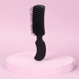 Расчёска массажная, 3×13.8 (±1) см, чёрная