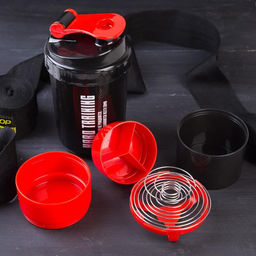 Шейкер с чашей под протеин Тяжёлая тренировка, 500 мл - Командор фото 2