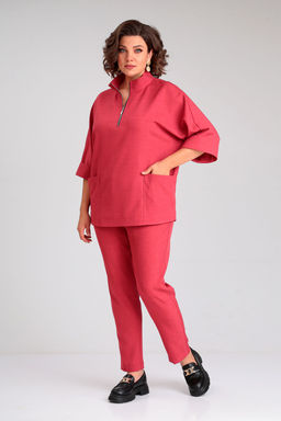 Костюм Liona Style 862 малиновый  фото 2