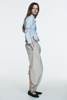 POPLIN SHIRT WITH ELASTIC GATHERING - Zara фото 16