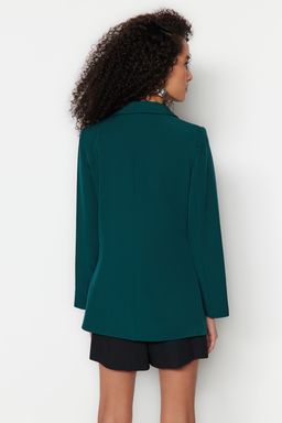 TRENDYOLMILLA Antrasit Regular Astarl? Dugme Detayl? Dokuma Blazer Ceket TWOAW21CE0264 фото 16