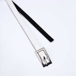 Ремень женский, ширина 1 см, пряжка металл, цвет белый - Simaland фото 2