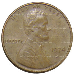 1 цент 1974 года D США