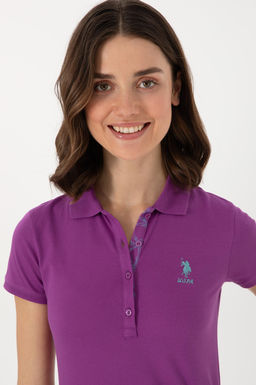 Kad_n Mor Polo Yaka Basic Ti__rt Sepette S_rpriz _ndirim - U.s. polo assn фото 2