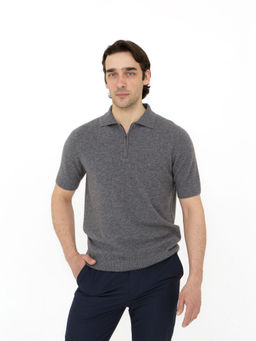 Джемпер-поло из кашемира 17075 графит