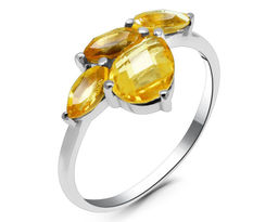 Кольцо из серебра цитрин, Фея