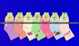 Цена за 12 пар. Вальс носки детские на девочек с тормозами 6-12 (10-12 см)