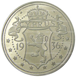 Монетовидный жетон 1 крона 1936 года Кипр (паттерн Едварда VIII)