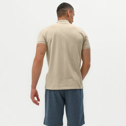 Футболка поло мужская MINAKU REGULAR FIT: бежевая, р-р 46