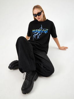 10200510070 Футболка жен. Pathos синий принт