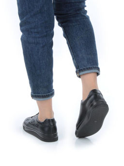 05-PDD165-3 BLACK Кроссовки женские (натуральная кожа) - Фабричный китай фото 3