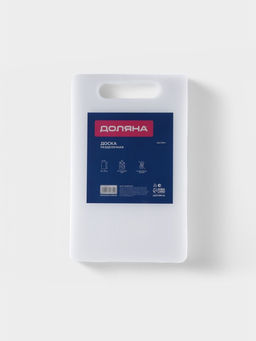 Доска разделочная Доляна «Бастерн», пластик PP, 37×23×0.9 см, белая