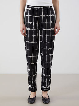 Beli Lastikli Desenli Kad?n Pantolon
