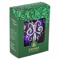 Елочная игрушка сердечко стеклянная Элегия h6,5см, ручная художественная роспись, цвета микс, подарочная упаковка (Россия) - Домашняя мода фото 9