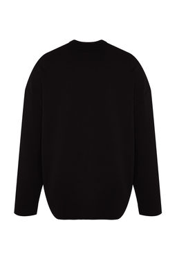 TRENDYOL MAN Siyah Oversize/Genis Kesim Limited Edition Dokulu Etiket Detayl? Sweatshirt TMNAW24SW00073 - Trendyolmilla фото 8