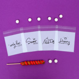 Цена за 100 шт. Пакет БОПП с липкой лентой, "Пожелания", 10*10+3см