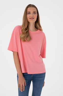 Kad_n Pembe Oversize Bisiklet Yaka Ti__rt Sepette S_rpriz _ndirim - U.s. polo assn фото 2