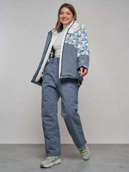 Горнолыжный костюм женский зимний белого цвета 02337Bl - Chunmai фото 24