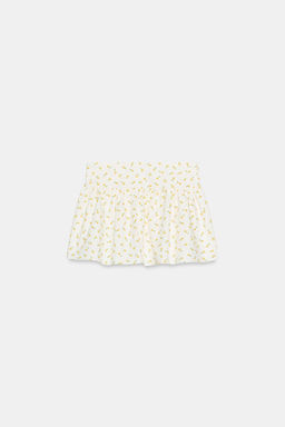 FALDA MINI POPELIN FLORES / Crudo/Amarillo - Zara фото 5