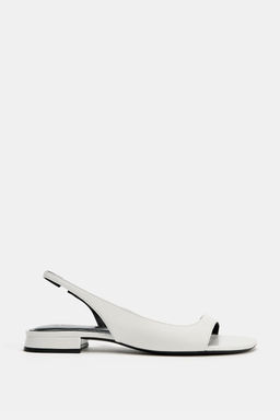 SANDALIA PLANA PIEL / blanco - Zara фото 3