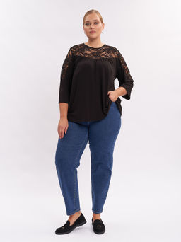 Блузка с кружевом BL17239BLK01 - Артесса фото 8