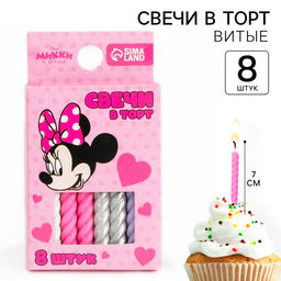 Набор свечей для торта С Днем Рождения, 8 штук, Минни Маус - Disney фото 3