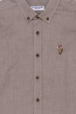 U. S. Polo Assn Базовая рубашка кокосового цвета с длинными рукавами для мальчика - U.s. polo assn фото 6
