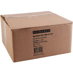 31157 Кастрюля 2,9 л с крышкой 22 см чугун MB (х4) - Mayer&boch фото 2