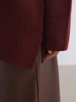 Yar?m Bal?k?? Yaka Kad?n Triko Kazak