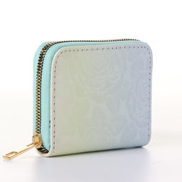 Кошелёк женский на молнии 11?2.5?9 см, с цветочным принтом, розовый