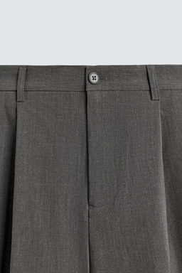 PANTAL?N WIDE FIT PLIEGUES / Gris - Zara фото 8