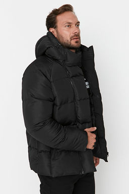 Siyah Oversize Suya ve R_zgara Dayan_kl_ _i_me K__l_k Mont TMNAW23MO00086 - Trendyolmilla фото 2