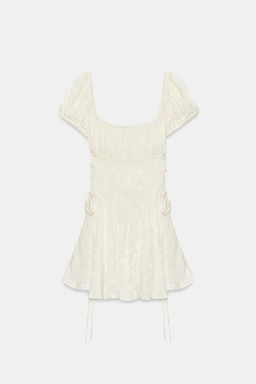 VESTIDO MINI JACQUARD LAZADAS / Crudo - Zara фото 4