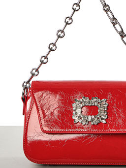 LACCOMA сумка Q6116-красный натуральная кожа полиэстер фото 6