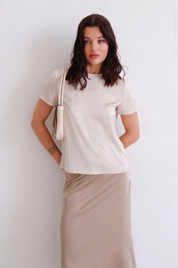 12580 Футболка базовая айвори - Martichelli фото 4