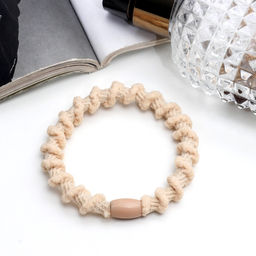 Цена за 12 шт. Резинка для волос «Спорт элит», спиралька объём, 5 см, бежевая