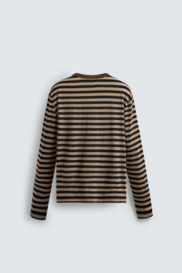 STRIPED LONG SLEEVE T-SHIRT - Zara фото 8