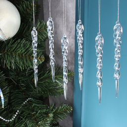 Новогоднее украшение Сосулька 13 см набор 12 штук / GH-15 /уп 250/ - Галеонтрейд фото 3