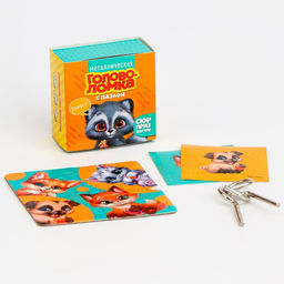 Металлическая головоломка с пазлами и наклейками «Милые зверята», МИКС