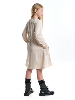 Платье для девочки нарядная одежда школа UD 7373 кремовый - Mini maxi фото 2