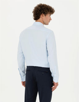 A__k Mavi Slim Fit Uzun Kollu G_mlek - Pierre cardin фото 5