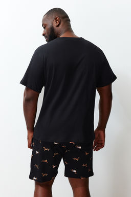 TRENDYOL MAN Yesil Regular Fit Bask?l? Orme Sortlu Buyuk Beden Pijama Tak?m? TMNSS24AI00000 - Trendyolmilla фото 12
