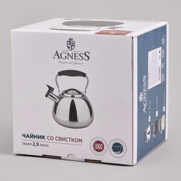 ЧАЙНИК СО СВИСТКОМ И СКЛАДЫВАЮЩЕЙСЯ РУЧКОЙ, 2.9Л - Agness фото 4