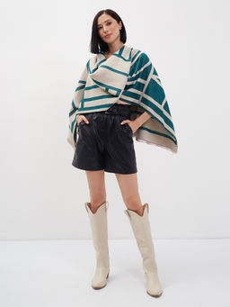 В составе шерсть и кашемир! теплый двусторонний палантин - Tantino фото 2