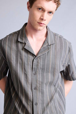 %100 Pamuk Boxy Fit K_sa kollu G_mlek