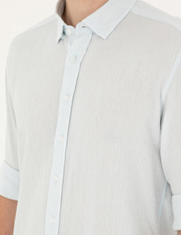 A__k Mavi Regular Fit Uzun Kollu G_mlek